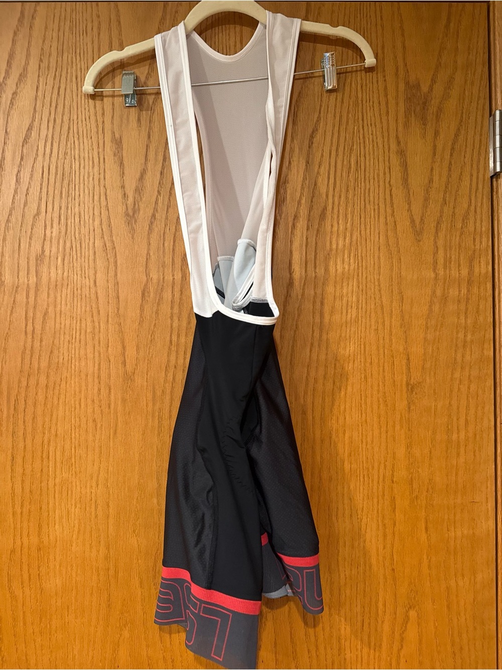 Castilli Men's Black Cycling Bib Shorts with Red Stripes - Picture 2 of 7